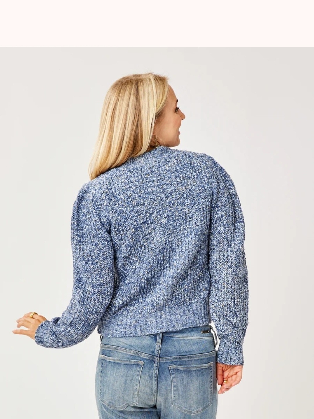 Carve Designs Blue Marled Crewneck Sweater